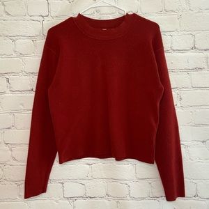 Women’s Red Long Sleeve Sweater